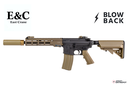 E&C Colt MK16 URG-I 9,5" Blowback AEG (Noir / Tan)
