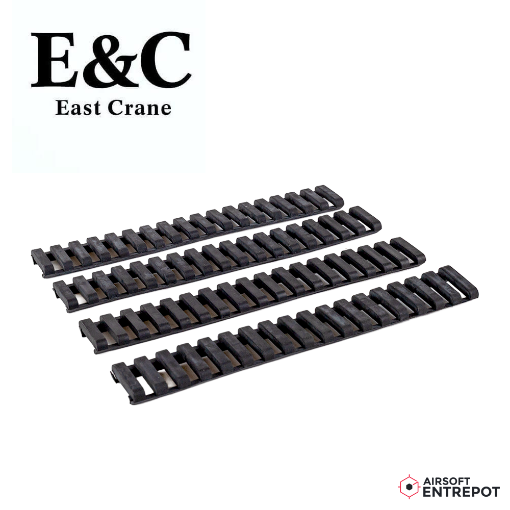 E&C Couvres Rail Picatinny 4 Pièces (Noir)