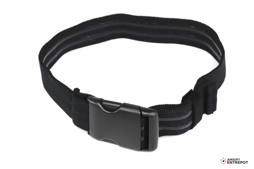 WoSport Sangle de cuisse élastique anti-dérapante pour plaque holster (Noir)