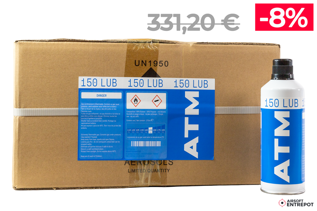 ATM Gaz PSI150 Lubrifié (270ml) - Carton de 48