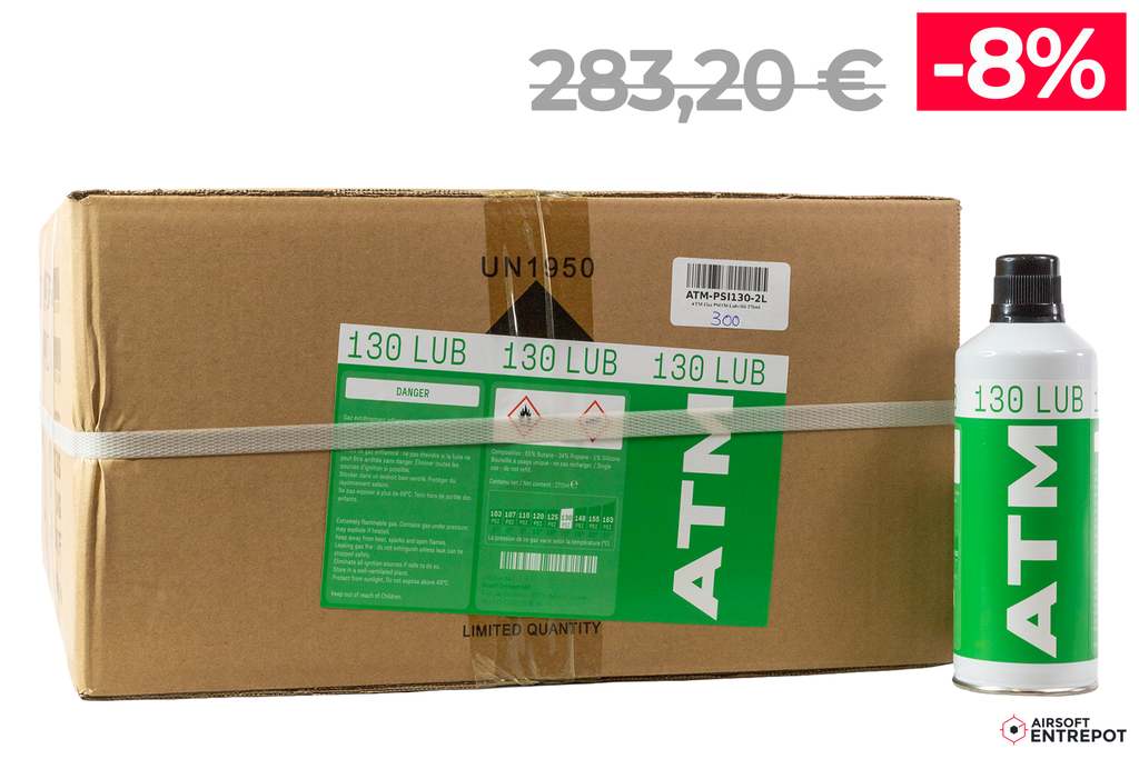 ATM Gaz PSI130 Lubrifié (270ml) - Carton de 48