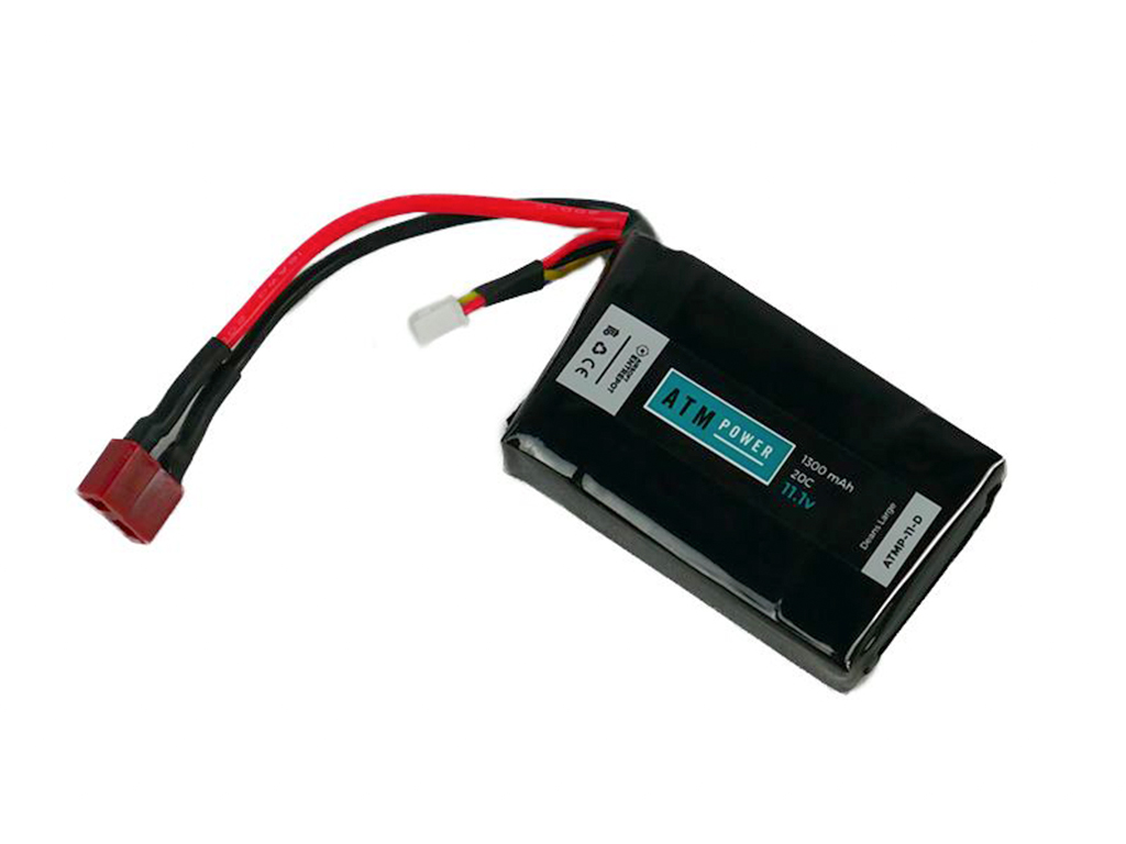 ATM Power Batterie LiPo 11,1V 1300mAh 20C Peq-15 (Deans Large)
