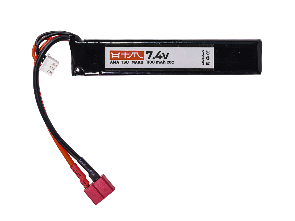ATM Power Batterie LiPo 7,4V 1100mAh 20C Mini Stick (Deans Large)