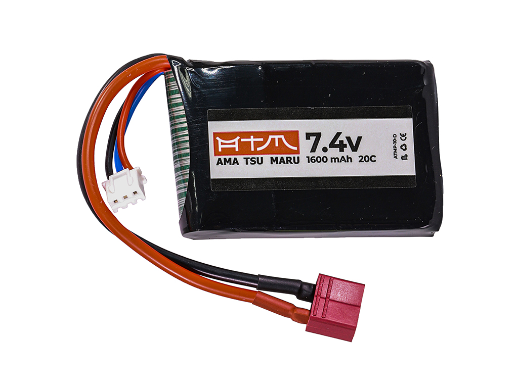 ATM Power Batterie LiPo 7,4V 1600mAh 20C Peq-15 (Deans Large)