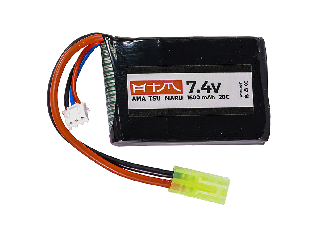 ATM Power Batterie LiPo 7,4V 1600mAh 20C Peq-15 (Tamiya Mini)
