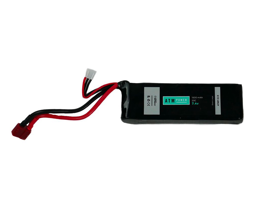 ATM Power Batterie LiPo 7,4V 1800mAh 20C Mini Pack (Deans Large)