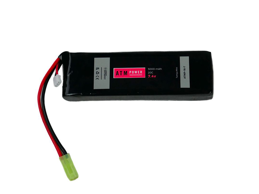 ATM Power Batterie LiPo 7,4V 5000mAh 20C Pack Large (Tamiya Mini)
