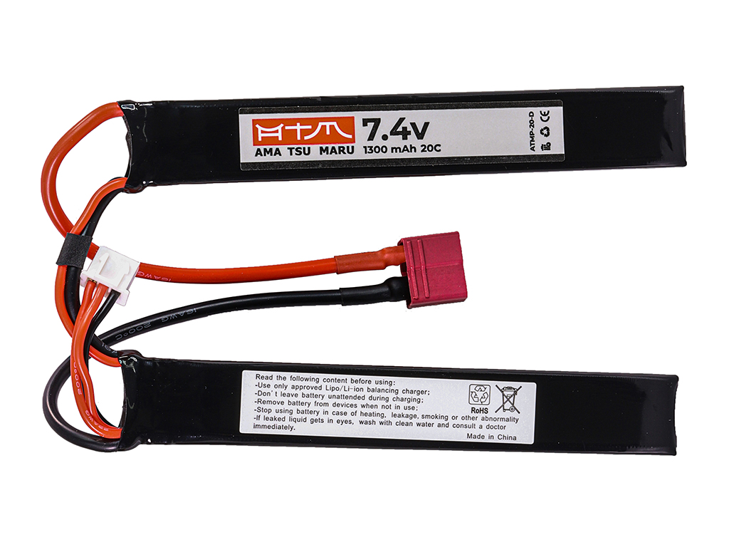 ATM Power Batterie LiPo 7.4V 1300mAh 20C Sopmod (Deans Large)