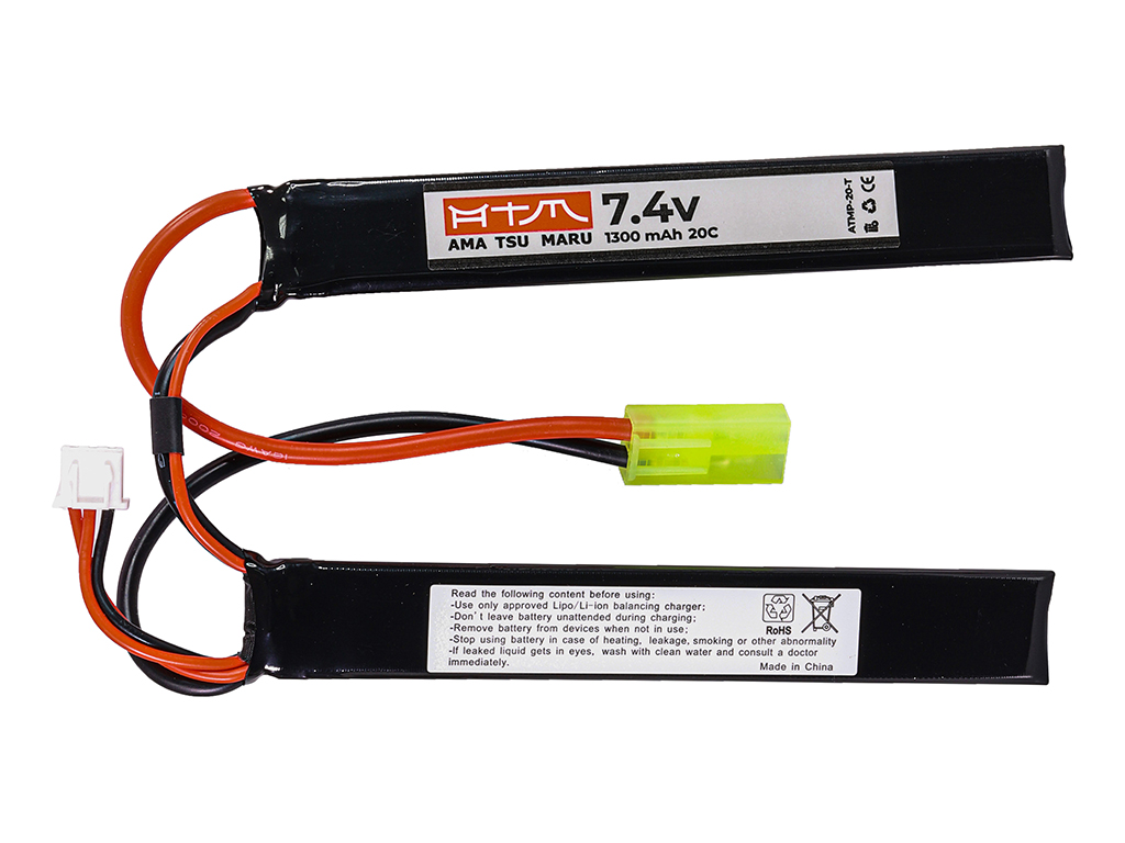 ATM Power Batterie LiPo 7.4V 1300mAh 20C Sopmod (Tamiya Mini)