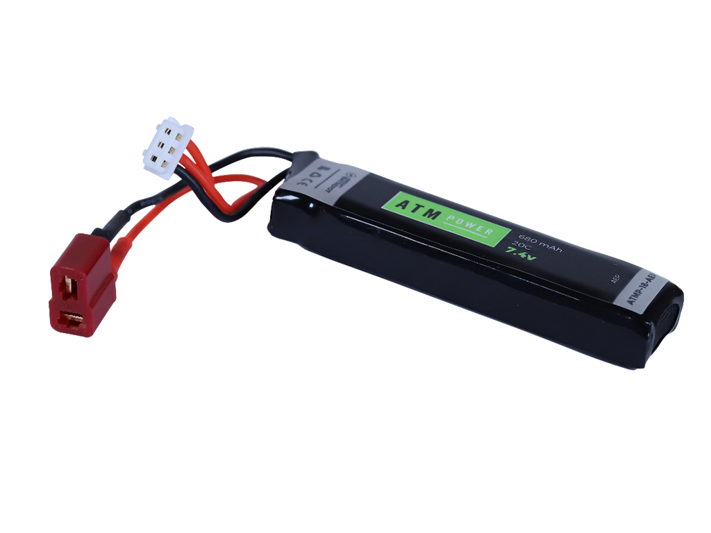 ATM Power Batterie LiPo 7.4V 680mAh 20C (Deans)