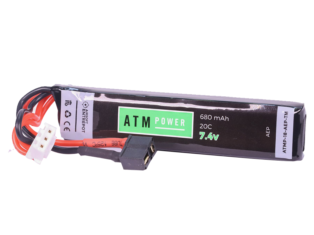 Power Batterie LiPo 7.4V 680mAh 20C (Mini Deans)