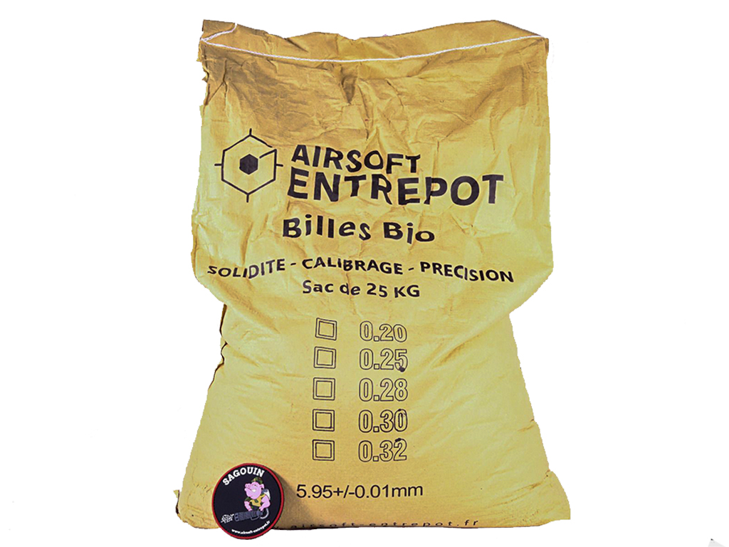 ATM Sac de 25kg de billes 0.28 + patch collector