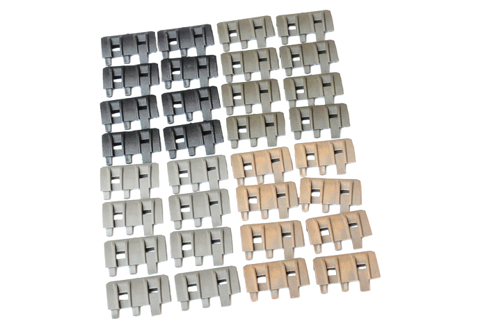 FMA Lot De 32 Couvre-Rails XTM (Noir / OD / DE / FG)