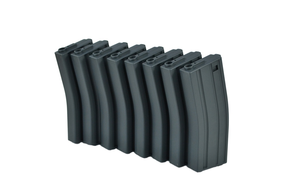MAG Boite de 8 Chargeurs Mid-Cap 130BBs M4/M16 (BK) -