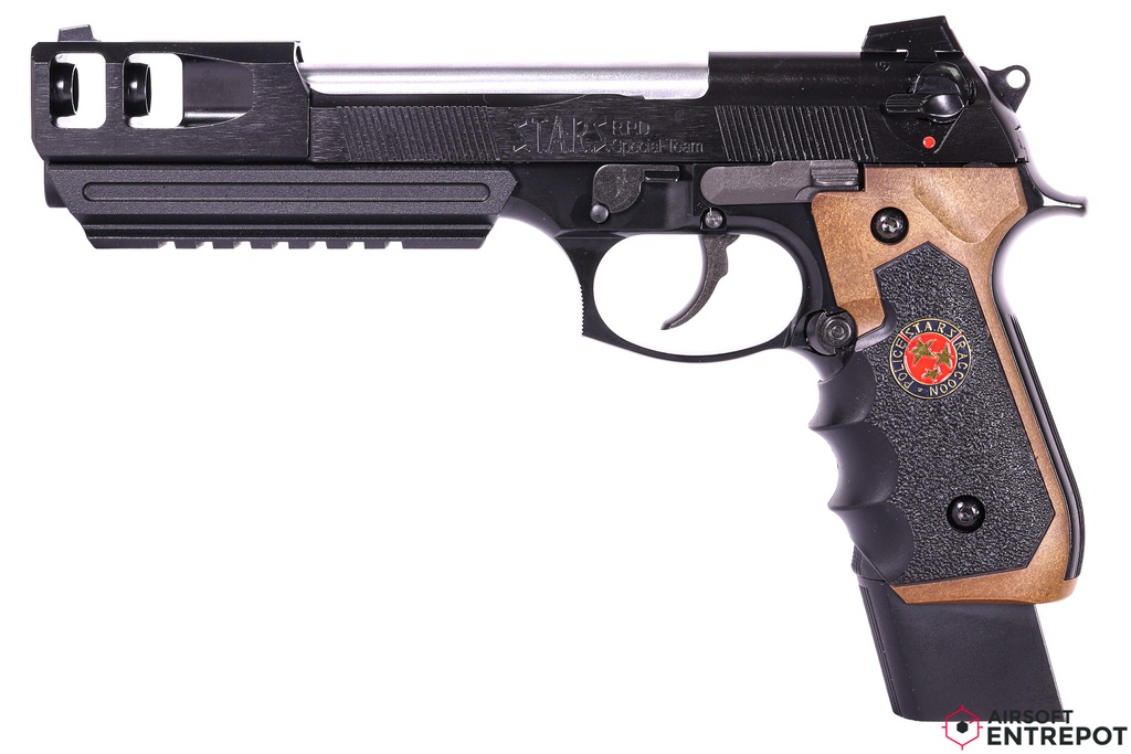 WE M92 Samurai Edge Barry Burton Mod. Full Auto GBB (Noir)