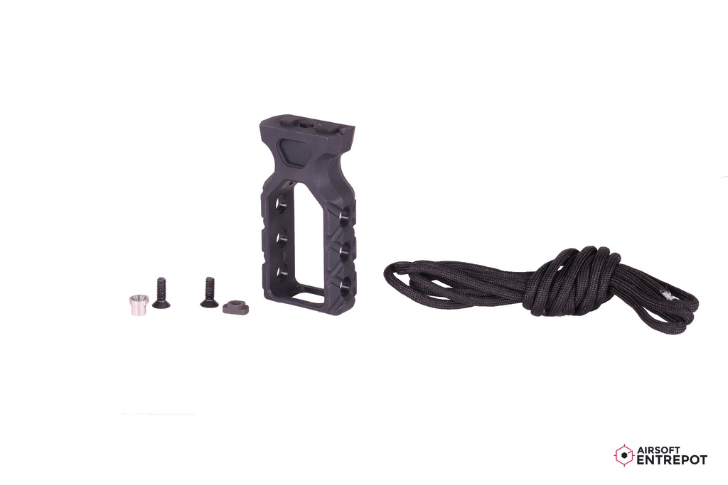 Poignée tactique PTG Paracord pour KeyMod et M-LOK (Noir)