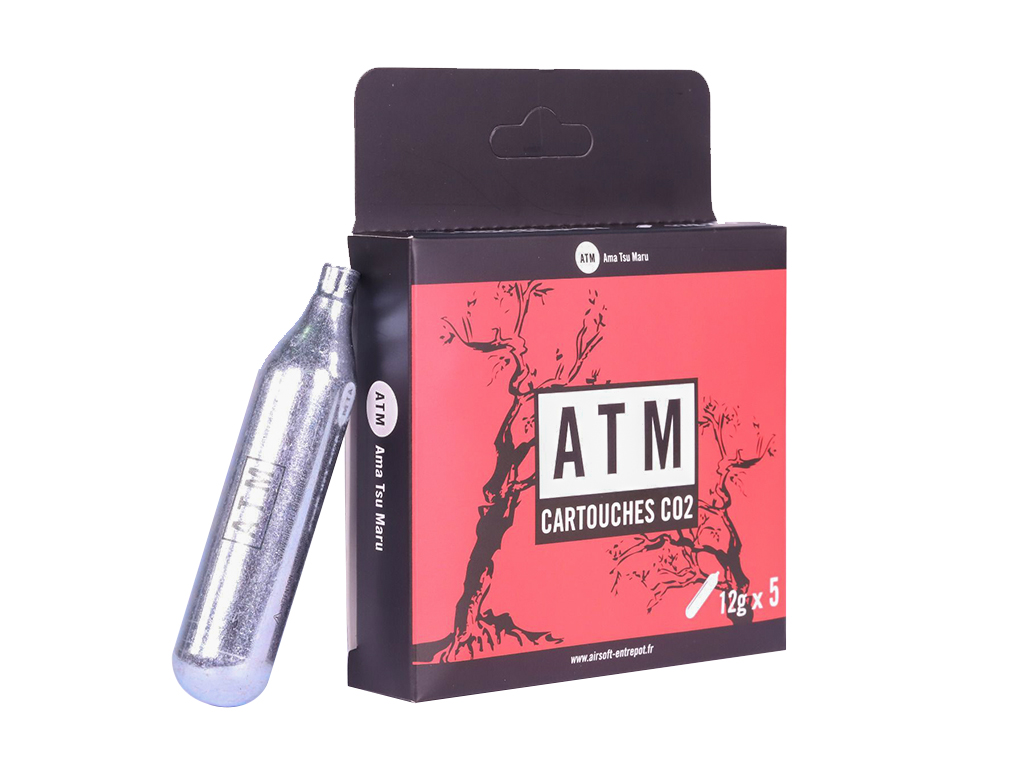 ATM Lot de 5 cartouches CO2 (12g)